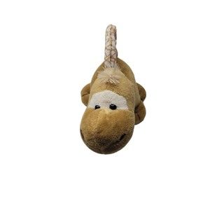 Rare FAR EAST BROKERS Beige Tan Brow Dinosaur Plush Stuffed Animal 10" Long 7" T